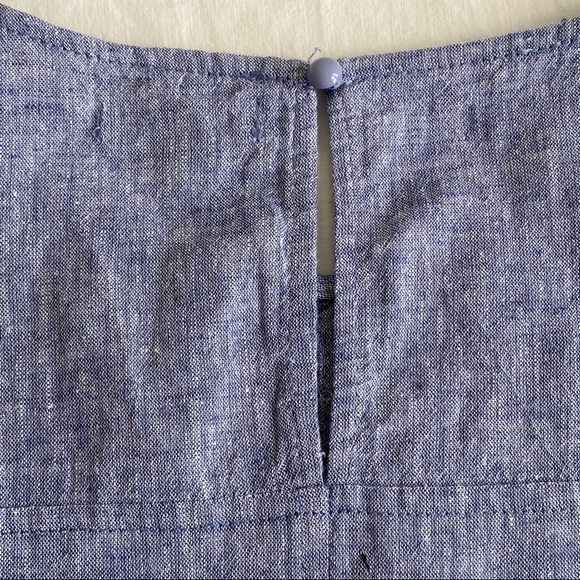 For Cynthia Sleeveless Linen Blend A-Line Dress Rick Rack - Picture 7 of 13